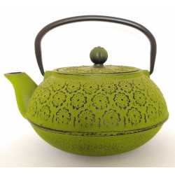 Teiera in Ghisa_Fiori verde 1100ml