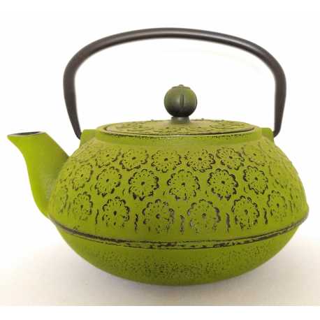 Teiera in Ghisa_Fiori verde 1100ml
