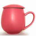 Tazze_Ceramica bombata color rosa con filtro